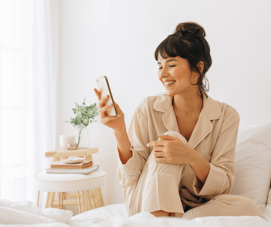 woman texting